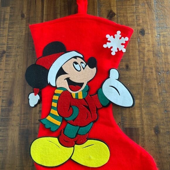 Vintage Disney Christmas Stocking Mickey And Pluto Musical  Vintage New Disney Park Mickey Christmas Stocking
